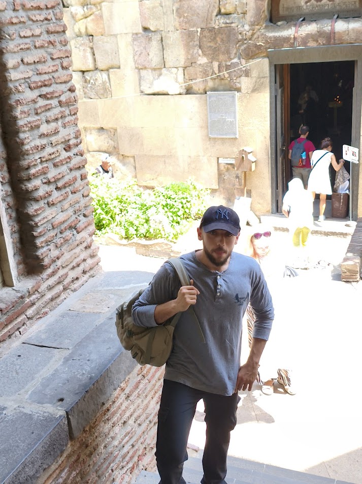 Usuf exploring ancient ruins